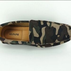 NWOT MEN'S ALFANI BROMLEY CAMO SUEDE DRIVER SZ 8.5M
